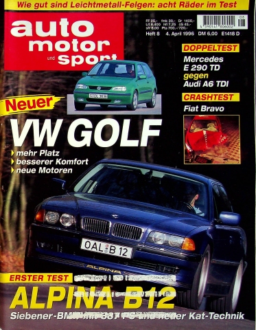 Deckblatt Auto Motor und Sport (08/1996)